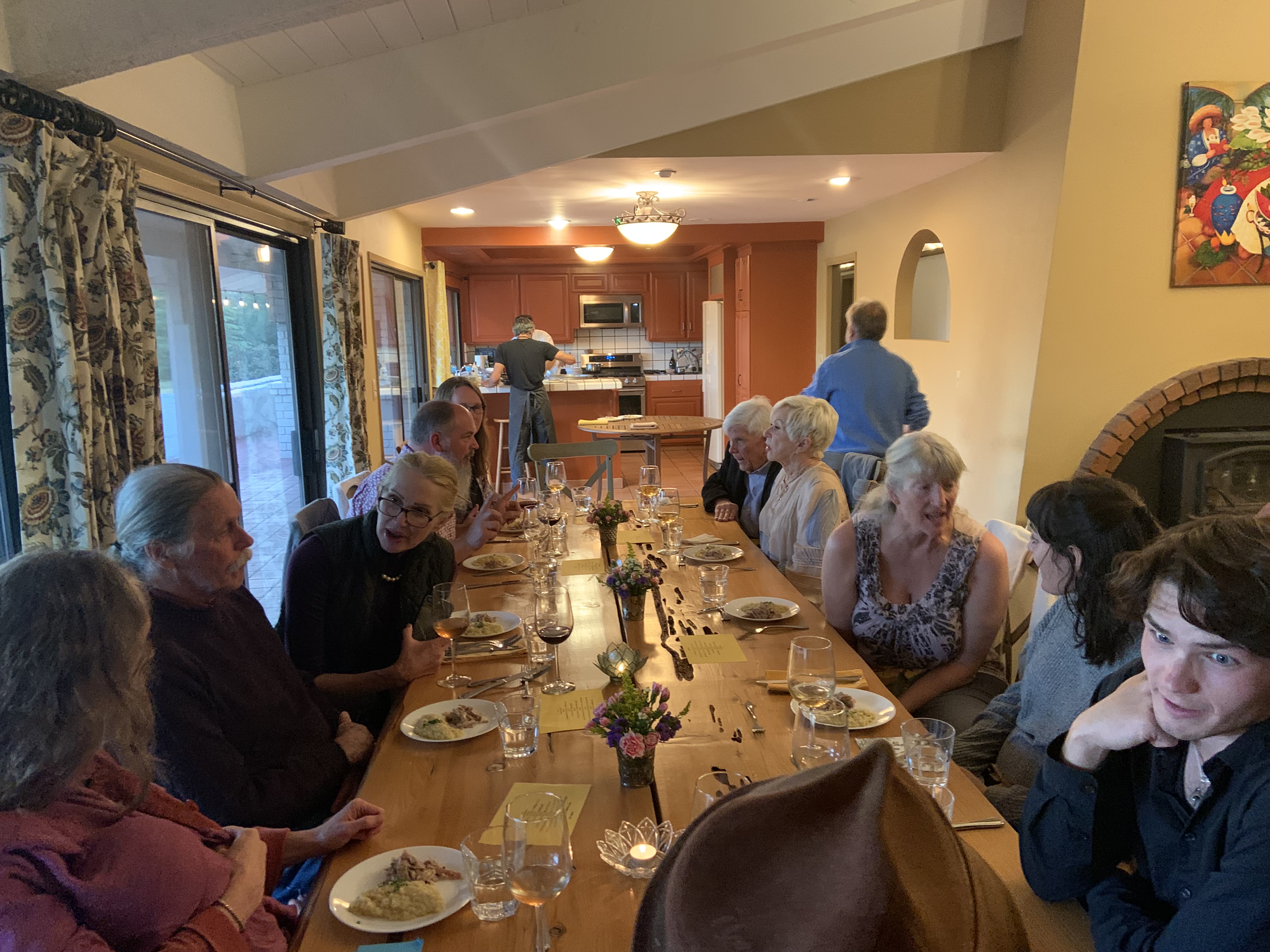 dinner toward kitchen